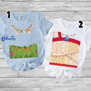 Disneyland Moana Characters Big Face Costume T-Shirt, Disneyland Family Vacation Shirt, Disneyland Matching Birthday Gifts bild 3