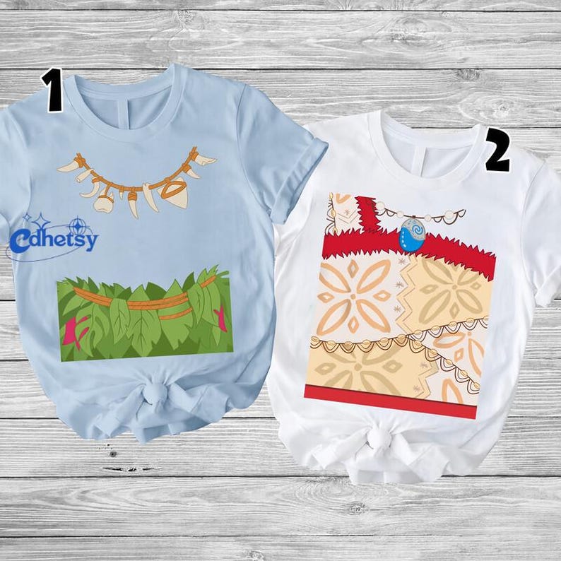 Disneyland Moana Characters Big Face Costume T-Shirt, Disneyland Family Vacation Shirt, Disneyland Matching Birthday Gifts bild 3