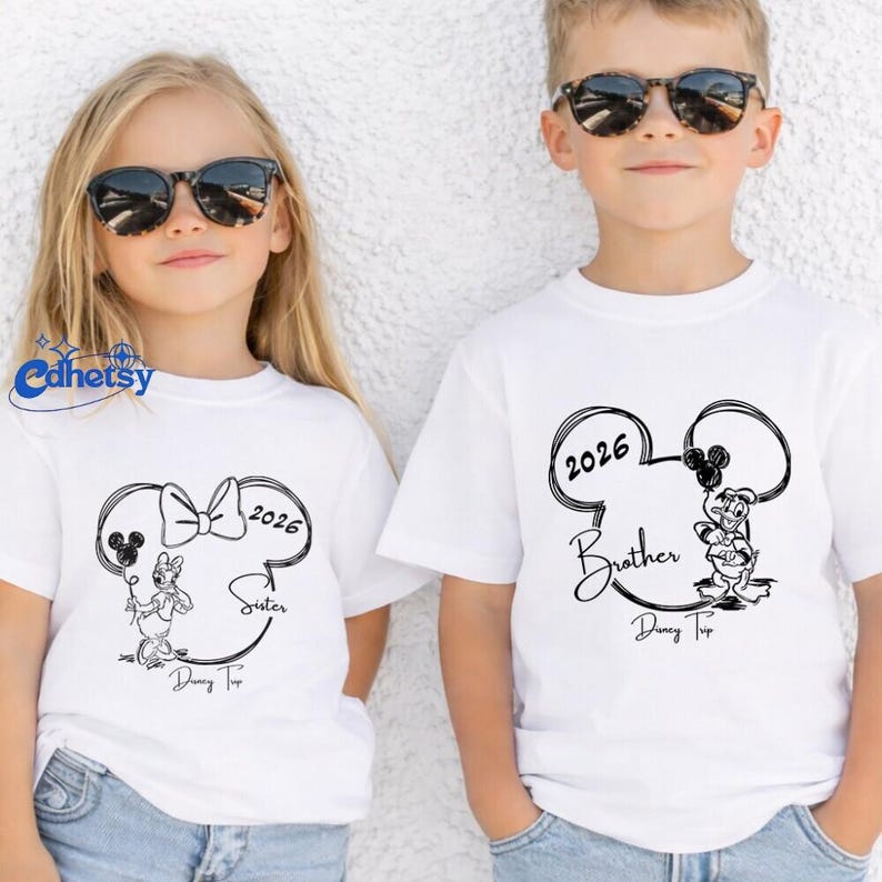 Custom Disneyland Mickey and Friends All Characters Shirt, Disneyland Trip 2026, Disneyworld Shirts, Disneyland Family Matching Trip Tee image 2