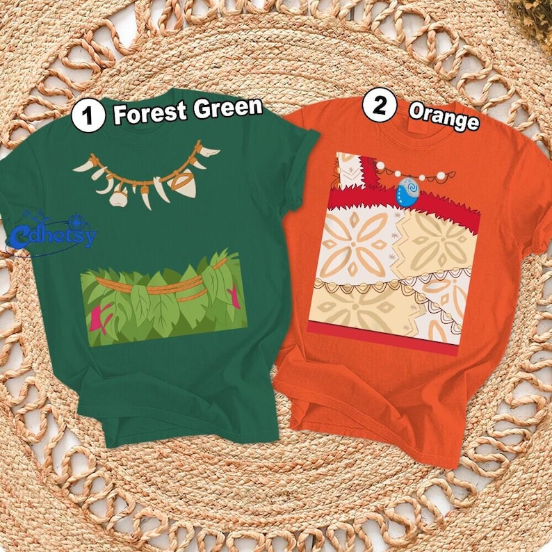 Disneyland Moana Characters Big Face Costume T-Shirt, Disneyland Family Vacation Shirt, Disneyland Matching Birthday Gifts bild 1
