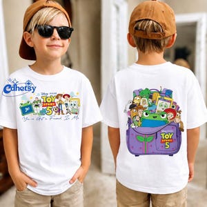Disneyland 2-Sided Toy Story Movie 5 Shirt, You've Got A Friend In Me, Woody Etch Lenny Mr Spell Tee, Disneyland Family Vacation 2026 Tee image 1