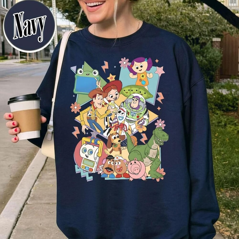Retro Toy Story 5 You've Got A Friend In Me T-Shirt, Buzz Lightyear, Woody, Rex, Lilypad, Smarty Pants Tee, Disneyland Family Matching Trip immagine 5