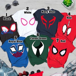 Spiderman Across The Spider Verse Costume Shirt, Spider Man Halloween Cosplay Shirt, Spider Punk Tee, Superhero Costume, Miles Morales Shirt image 2