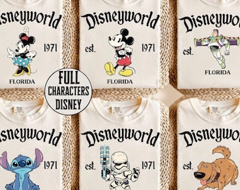 Retro Disneyworld Full Characters Shirt, Disneyworld Trip 2026 Shirt, Disneyland Group Shirts, Disneyland Family Shirts