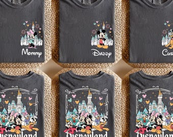 Customize Disneyland Mickey And Friends 2026 Shirt, Custom Name Disneyland Family Matching Vacation Shirts, Disneyland Trip Tee