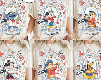 Personalized DisneyCruise Lets Cruise Mickey & Friends Family Cruise Trip Shirt, DisneylandWish Dream, Wonder Fantasy, DisneyCruise Group