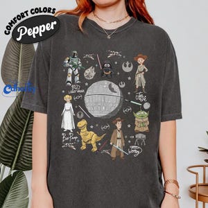 Comfort Colors Toy Story Starwars Shirt, Mashup Crossover Tee, Galactic Disneyworld Top, Disneyland Vacation Shirt, Gift for Fans image 6