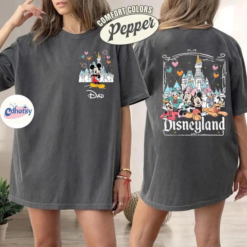 Customize Name Disneyland Mickey And Friends 2026 Shirt, Retro Disneyland Family Matching Trip Tee, Disneyland Family Vacation Shirts image 3