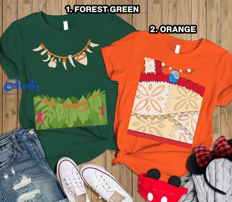 Disneyland Moana Characters Big Face Costume T-Shirt, Disneyland Family Vacation Shirt, Disneyland Matching Birthday Gifts bild 4