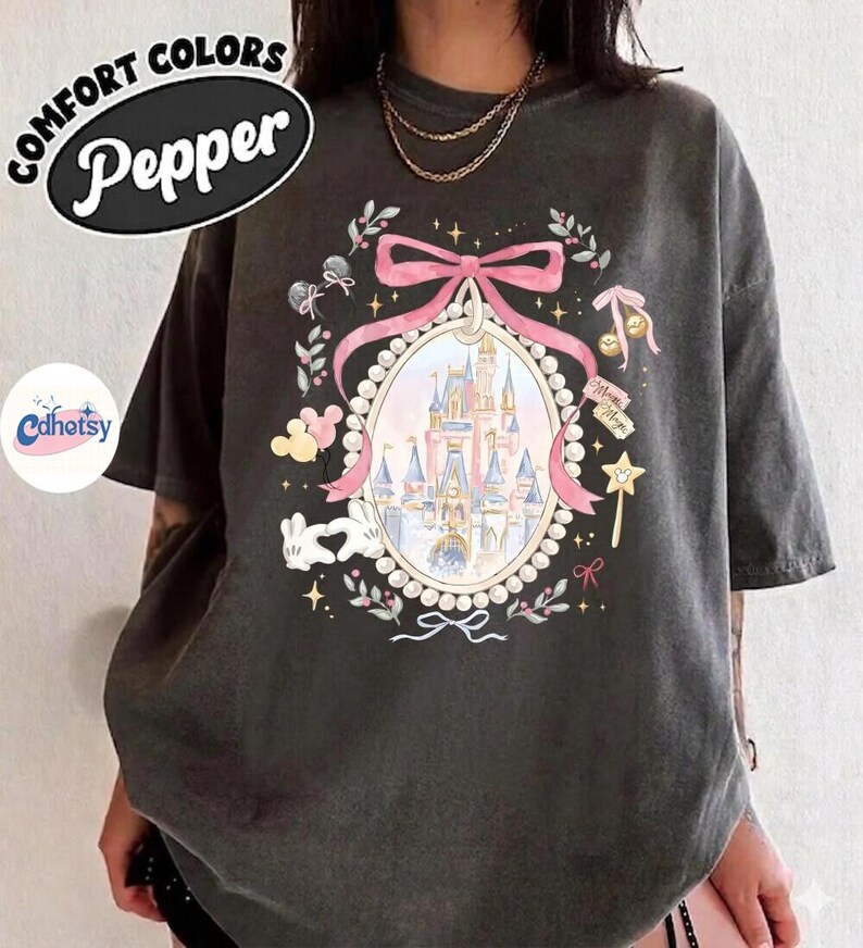 Comfort Colors Disneyland Magical Castle Shirt, Magic Kingdom Shirt, Walt DisneyWorld Family Matching Shirt, Disneyland Girls Trip Tee image 2