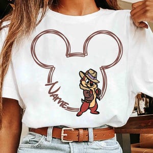 Customize Sketch All Disneyland Characters Family Matching Shirt, Custom Name Mickey and Friend Tee, Personalized Disneyland Group Matching Bild 4