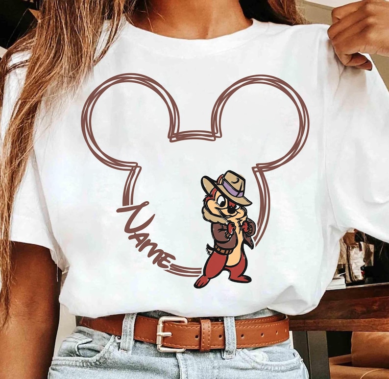 Customize Sketch All Disneyland Characters Family Matching Shirt, Custom Name Mickey and Friend Tee, Personalized Disneyland Group Matching Bild 4