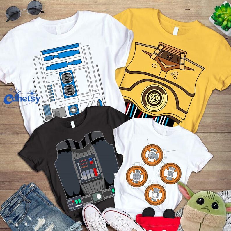 StarWars Characters Halloween Costume Shirt, Baby Yoda Darth Vader Storm Trooper Han Solo, Galaxy's Edge Shirt, Disneyland Trip 2026 image 6
