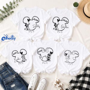 Custom Disneyland Mickey and Friends All Characters Shirt, Disneyland Trip 2026, Disneyworld Shirts, Disneyland Family Matching Trip Tee image 1