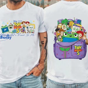 Disneyland 2-Sided Toy Story Movie 5 Shirt, You've Got A Friend In Me, Woody Etch Lenny Mr Spell Tee, Disneyland Family Vacation 2026 Tee image 4