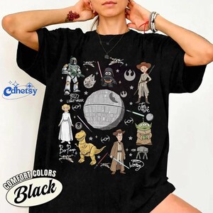 Comfort Colors Toy Story Starwars Shirt, Mashup Crossover Tee, Galactic Disneyworld Top, Disneyland Vacation Shirt, Gift for Fans image 2