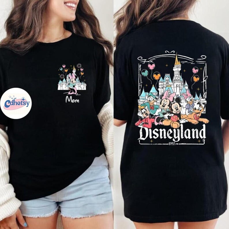 Customize Name Disneyland Mickey And Friends 2026 Shirt, Retro Disneyland Family Matching Trip Tee, Disneyland Family Vacation Shirts image 4