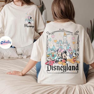 Customize Name Disneyland Mickey And Friends 2026 Shirt, Retro Disneyland Family Matching Trip Tee, Disneyland Family Vacation Shirts image 2