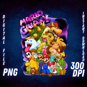 Super Galaxy Movie Png Cartoon Bros Clipart Imprimible Transparente Archivo Digital Instantáneo Cricut imagen 1