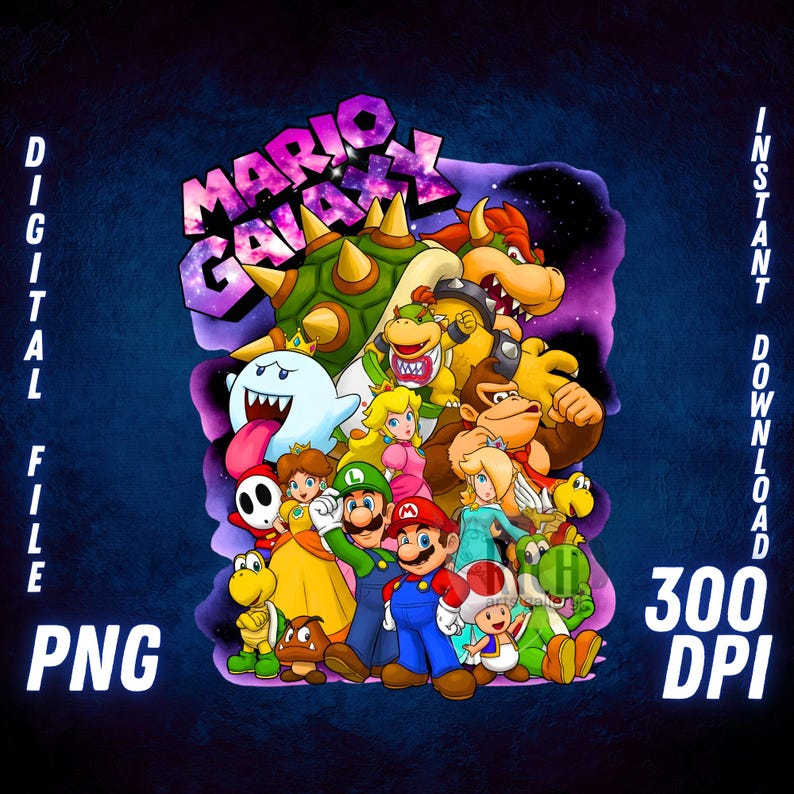 Super Galaxy Movie Png Cartoon Bros Clipart Imprimible Transparente Archivo Digital Instantáneo Cricut imagen 1