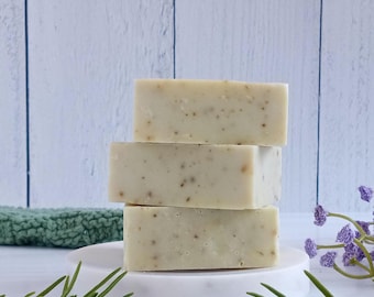 Sapone biologico alla lavanda e rosmarino: sapone idratante alle erbe al burro di karité