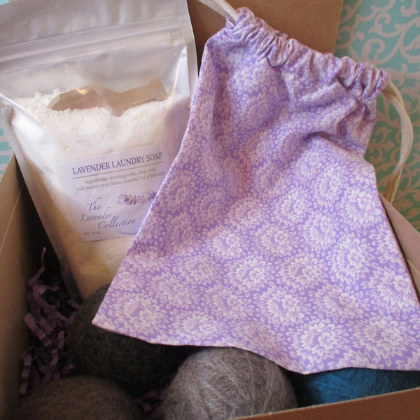 Lavender Laundry Gift Box,Housewarming Gift,New Home Gift,Laundry Room Gift,Baby Shower Gift,New Mom Gift,Lavender Gift Box, Dryer Ball Gift