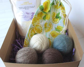Lemon Laundry Gift Box: Eco-Friendly Housewarming Set