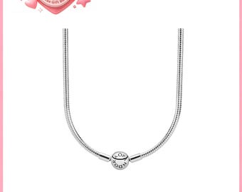 Moments Snake Chain Necklace S925 Ale,925 Sterling Silver Necklaces,Fits European Bracelets and Necklaces