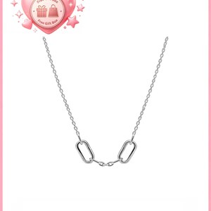 Collar de doble eslabón de la colección Me, plata de ley 925, compatible con pulseras y collares europeos.