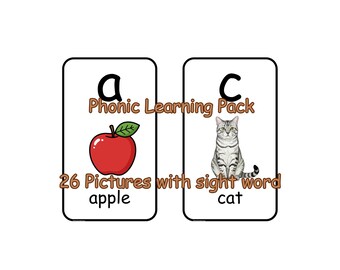 Phonics Flashcards | Early Literacy Printable | For Special Needs, Homeschool, or Classroom Use | Best Selling