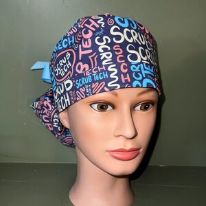 Ponytail scrub cap