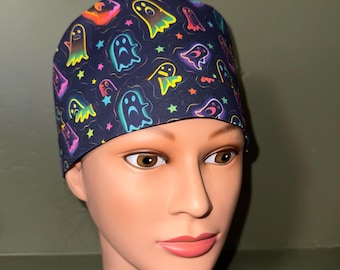 Halloween ponytail scrub cap