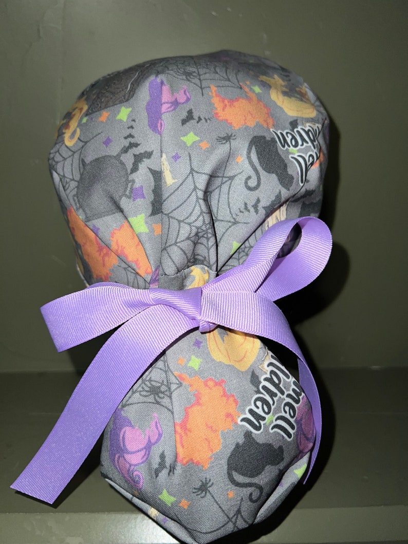 Halloween ponytail scrub cap image 2