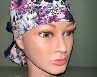 Ponytail scrub cap