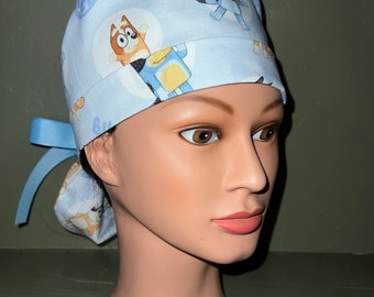 Ponytail scrub cap