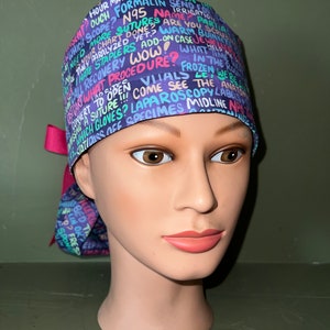 Ponytail scrub cap