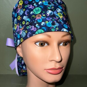 Ponytail scrub cap
