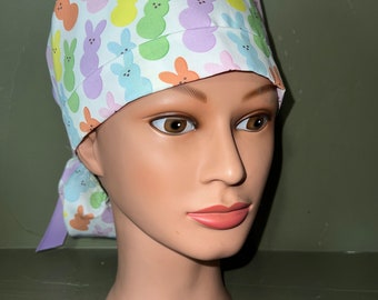 Easter ponytail scrub cap