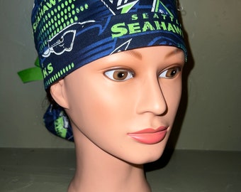 NFL Seahawks ponytail scrubcap