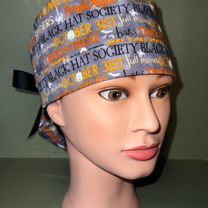 Glow in the dark Halloween  ponytail scrub cap