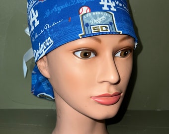 LA Dodgers ponytail scrub cap