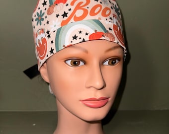 Halloween  ponytail scrub cap