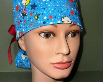 Ponytail scrub cap