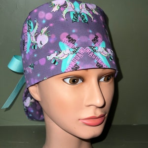 Ponytail scrub cap