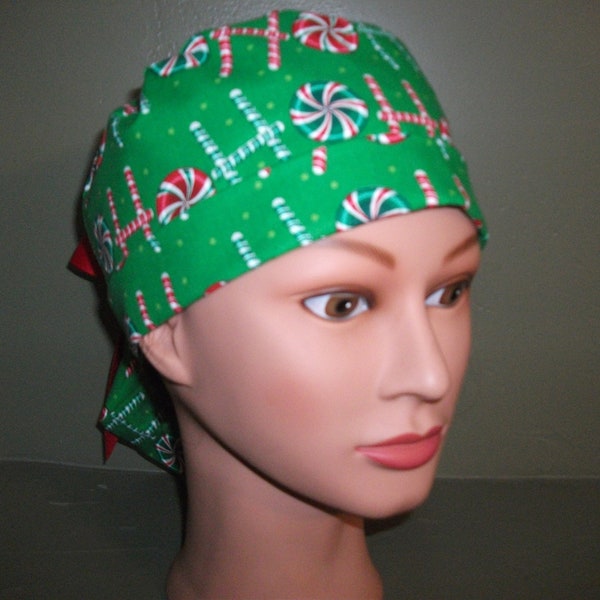 HO HO HO ponytail scrub cap