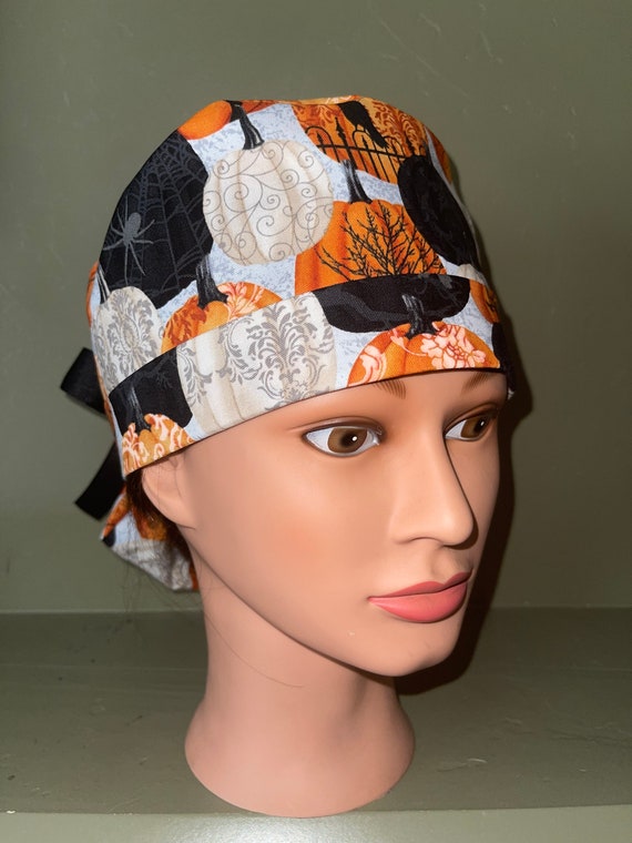 Halloween Ponytail Scrub Cap | Etsy