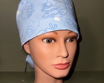 Ponytail scrub cap