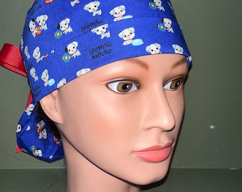 Ponytail scrub cap