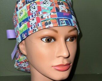 Ponytail scrub cap