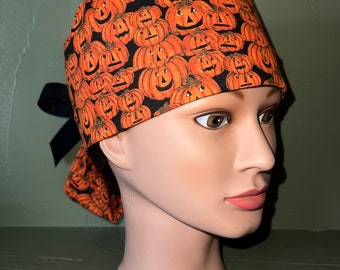 Halloween  ponytail scrub cap